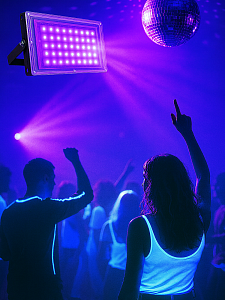 Ультрафиолетовый прожектор, UV LED Flood Light, УФ лампа 50Вт Огонёк OG-LDP49B